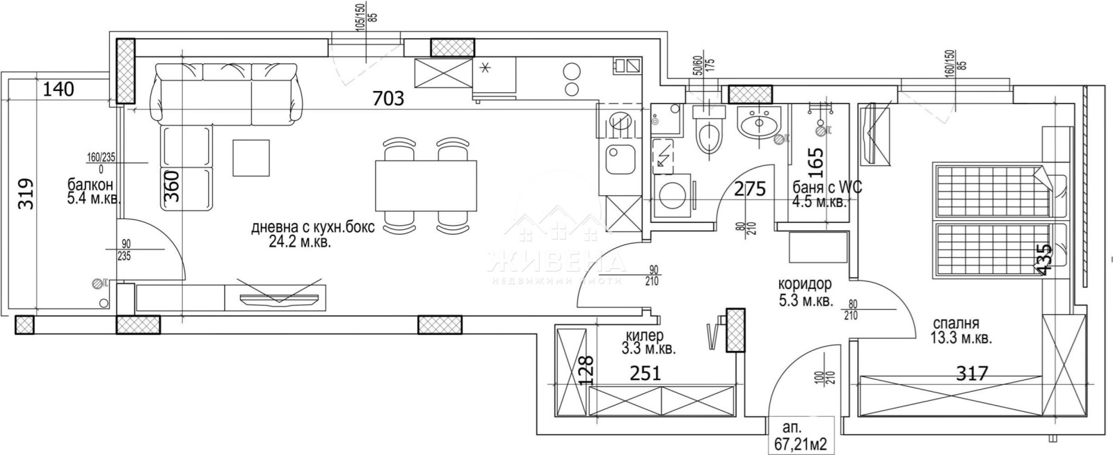 Продава 2-СТАЕН, гр. Варна, Кайсиева градина, снимка 2 - Апартаменти - 51889532