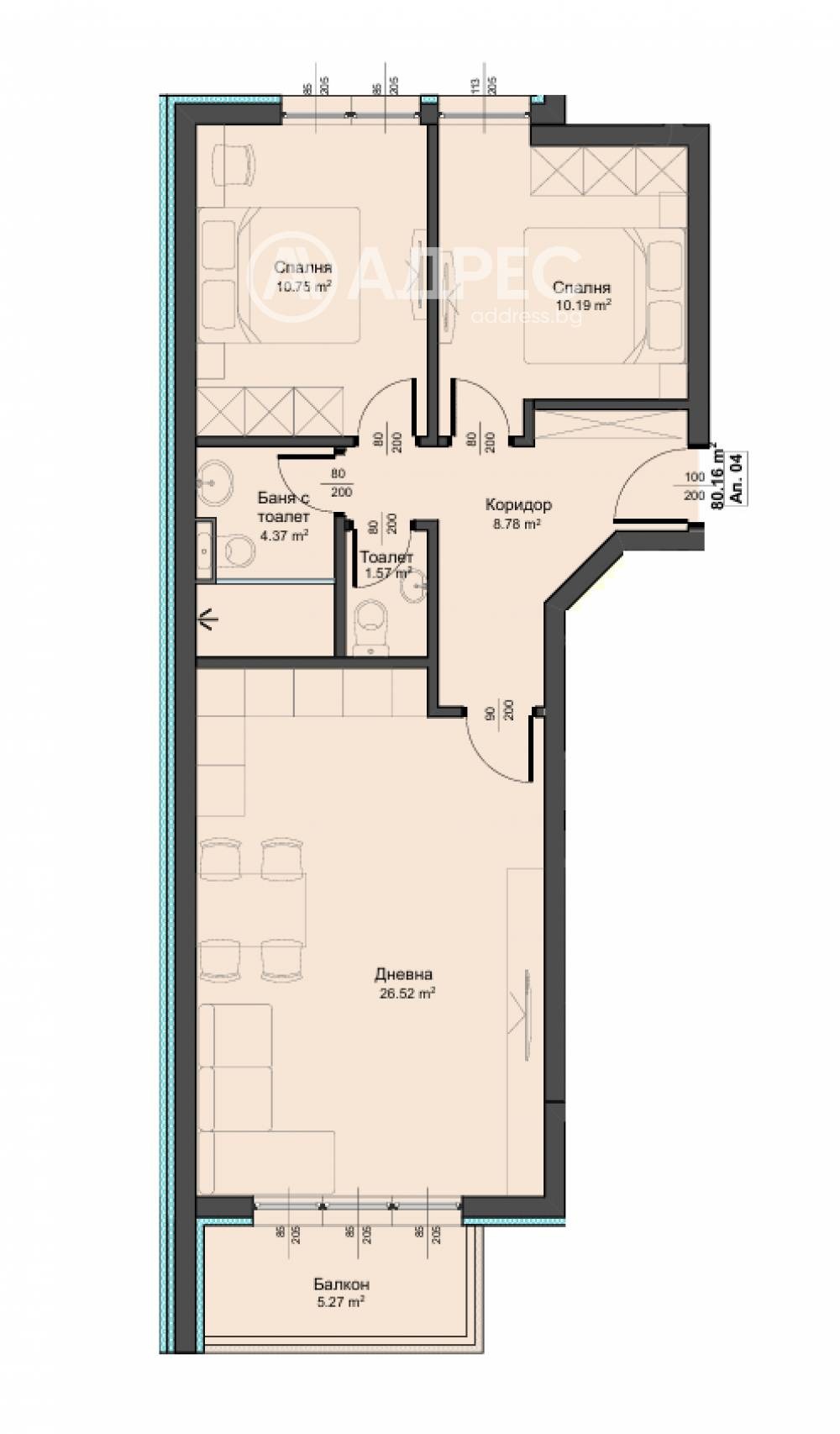 Продава 3-СТАЕН, гр. Варна, Аспарухово, снимка 2 - Апартаменти - 55090948