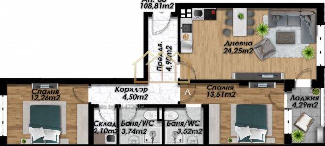 Продава 3-СТАЕН, гр. Пловдив, Беломорски, снимка 2 - Апартаменти - 56391344
