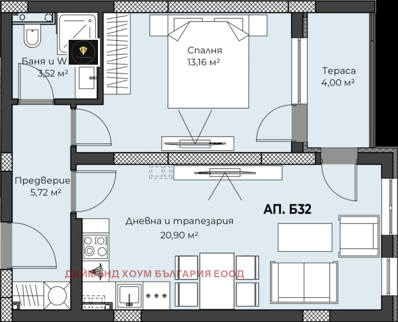 De vânzare  1 dormitor Plovdiv , Peștersco șose , 68 mp | 80630496 - imagine [2]