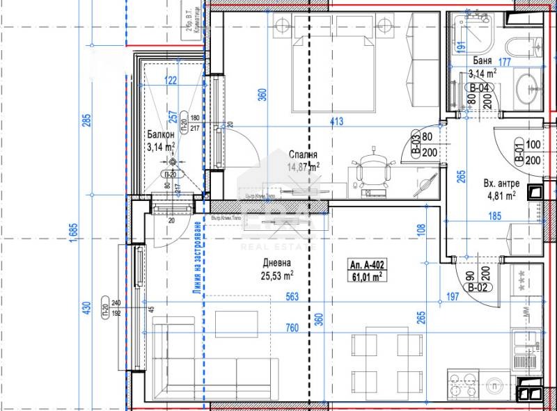 Na prodej  1 ložnice Sofia , Malinova dolina , 61 m2 | 28644281 - obraz [6]