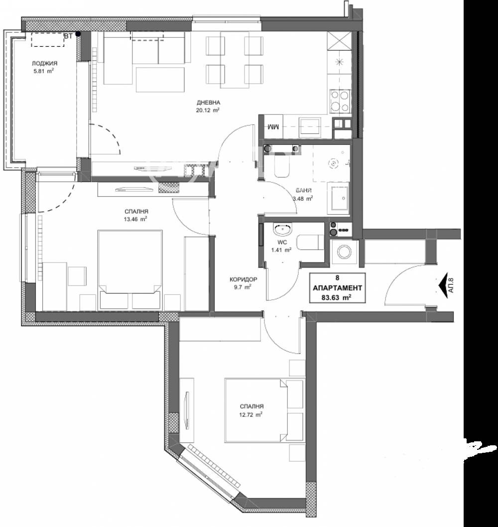 Продава 3-СТАЕН, гр. София, Обеля 2, снимка 3 - Апартаменти - 54602654
