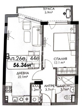 2-стаен град Бургас, Меден рудник - зона В 9