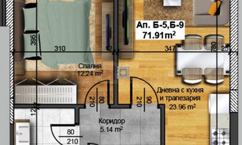 Продава  2-стаен град Пловдив , Христо Смирненски , 71 кв.м | 85460420 - изображение [2]