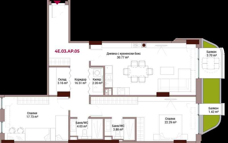 Te koop  2 slaapkamers Sofia , Lozenets , 165 m² | 78526955 - afbeelding [3]