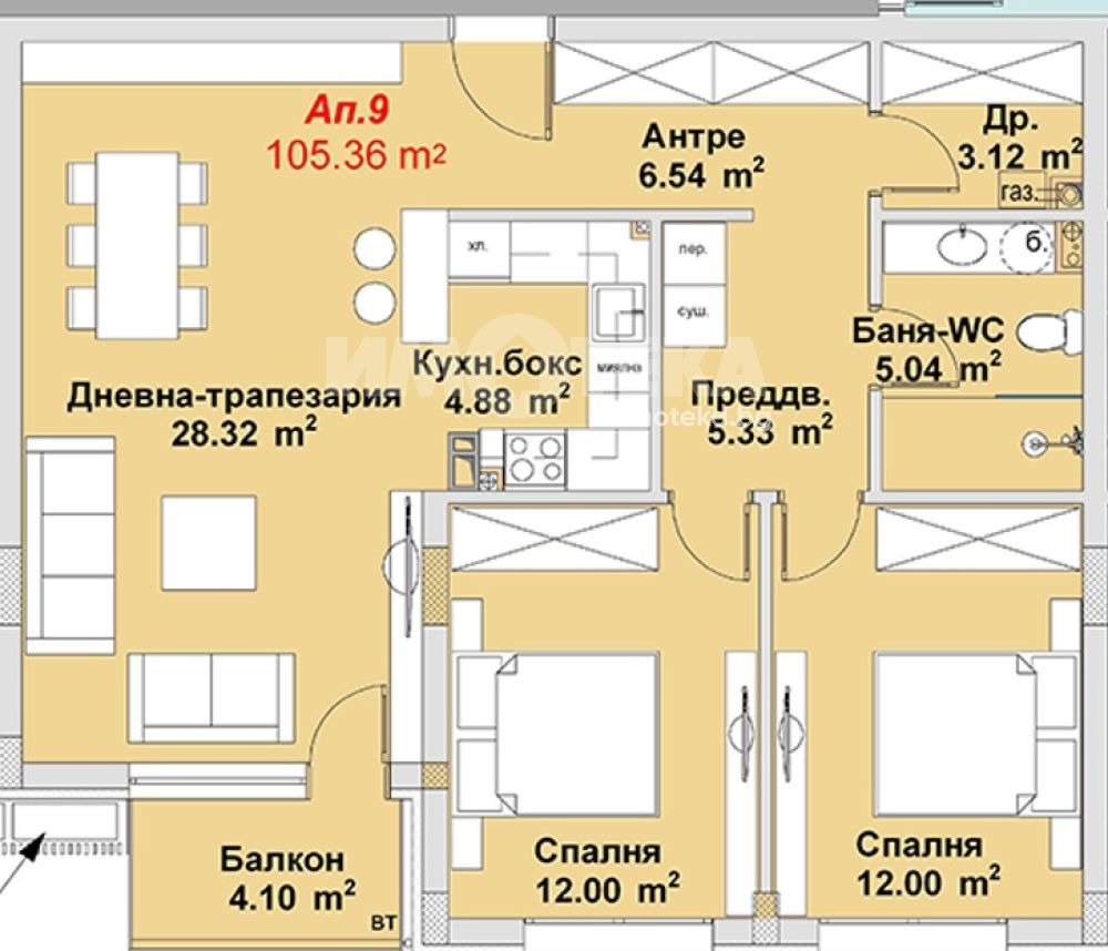 Продава 3-СТАЕН, гр. София, м-т Гърдова глава