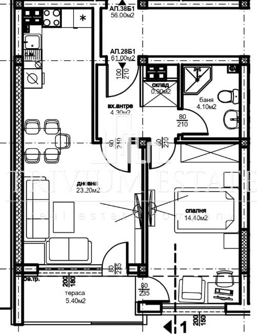 Продается  1 спальня Пловдив , Южен , 61 кв.м | 78678855 - изображение [7]