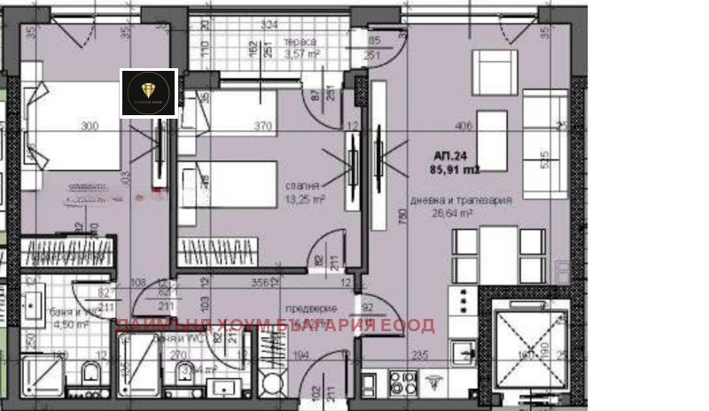 À vendre  2 chambres Plovdiv , Trakiya , 98 m² | 37694073 - image [2]