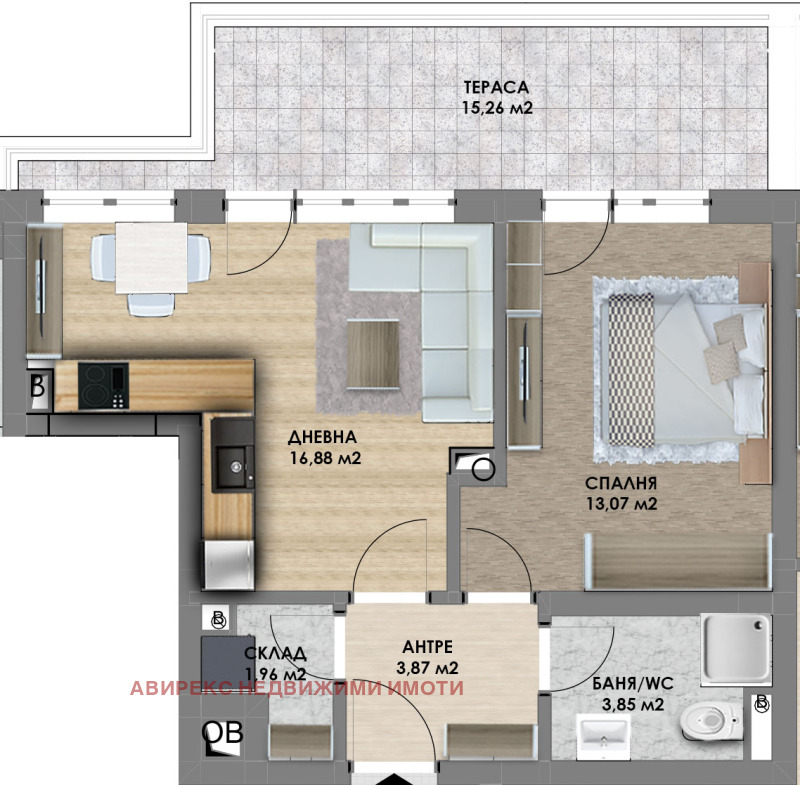 En venta  1 dormitorio Plovdiv , Jristo Smirnenski , 75 metros cuadrados | 25987339 - imagen [2]