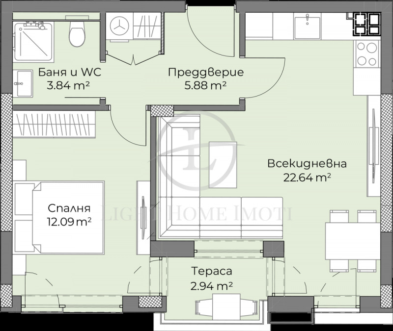 In vendita  1 camera da letto Plovdiv , Hristo Smirnenski , 71 mq | 27737451 - Immagine [4]