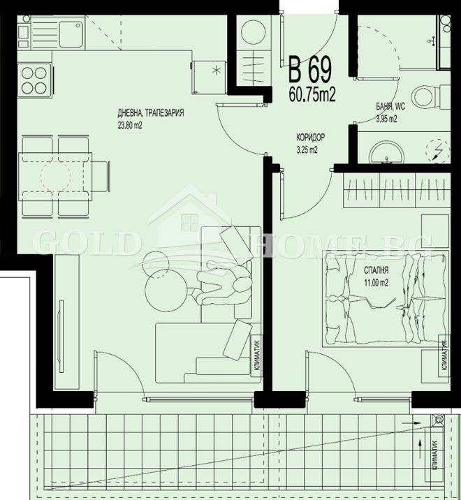 Продава 2-СТАЕН, гр. Пловдив, Христо Смирненски, снимка 3 - Апартаменти - 53691447