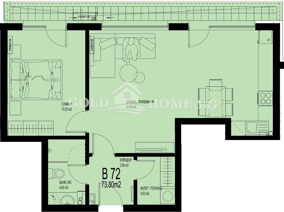 Продава 2-СТАЕН, гр. Пловдив, Христо Смирненски, снимка 11 - Апартаменти - 53691447