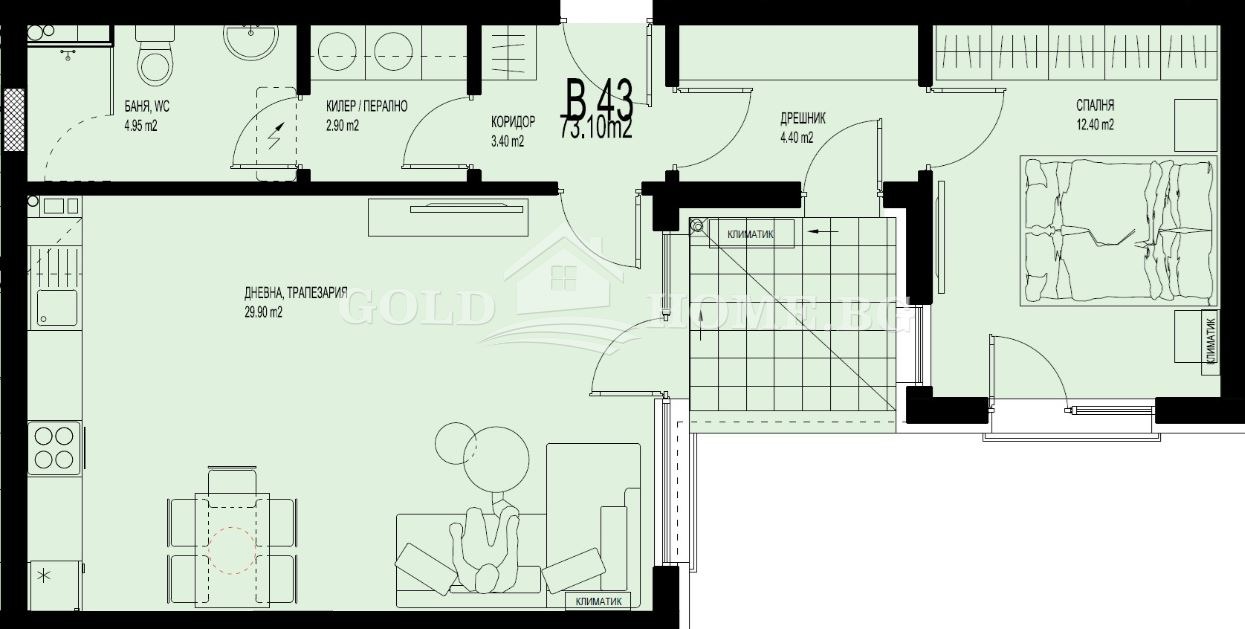 Продава 2-СТАЕН, гр. Пловдив, Христо Смирненски, снимка 9 - Апартаменти - 53691447