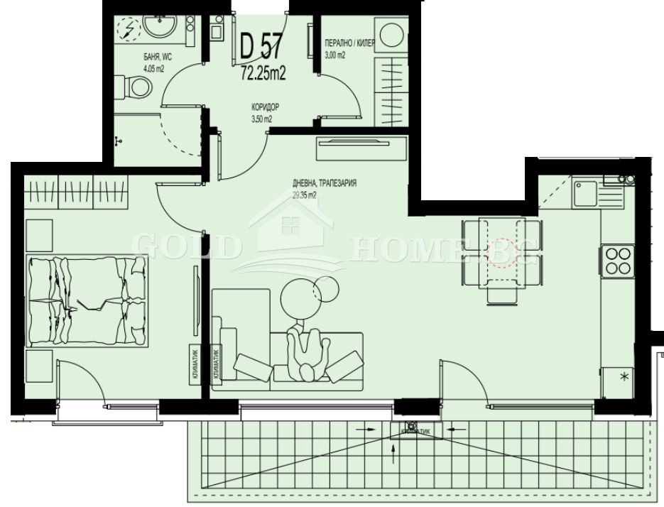 Продава 2-СТАЕН, гр. Пловдив, Христо Смирненски, снимка 10 - Апартаменти - 53691447