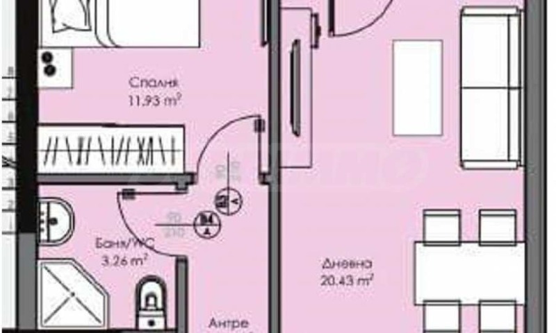 Продава  2-стаен град Бургас , Славейков , 59 кв.м | 36706457 - изображение [2]