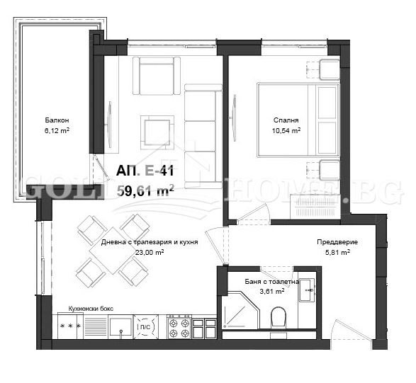 For Sale  1 bedroom Plovdiv , Gagarin , 56 sq.m | 62449728 - image [11]