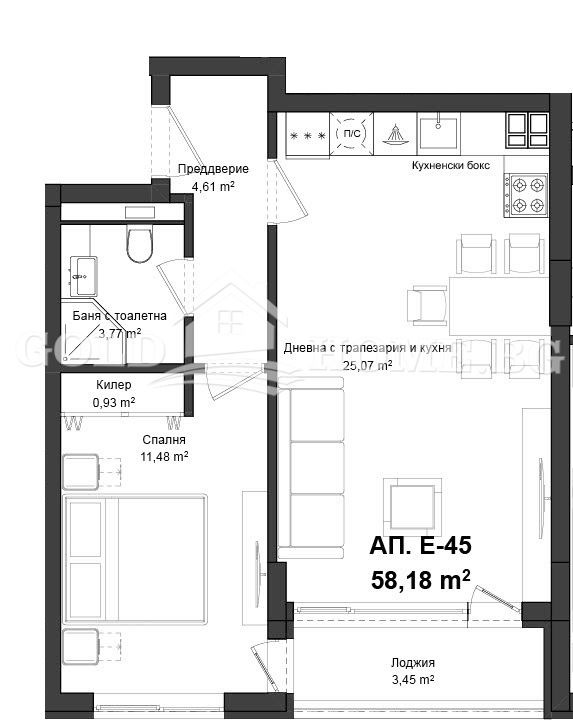 For Sale  1 bedroom Plovdiv , Gagarin , 56 sq.m | 62449728 - image [5]