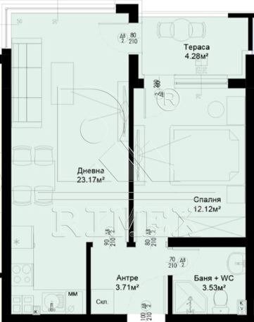 Продава 2-СТАЕН, гр. Пловдив, Остромила, снимка 2 - Апартаменти - 53681547