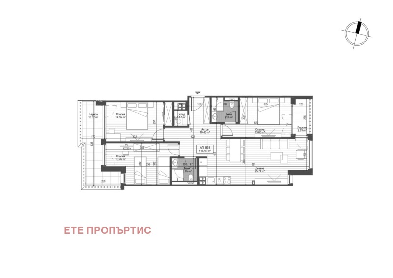 Продава  4-стаен град София , Зона Б-19 , 139 кв.м | 57345103 - изображение [2]