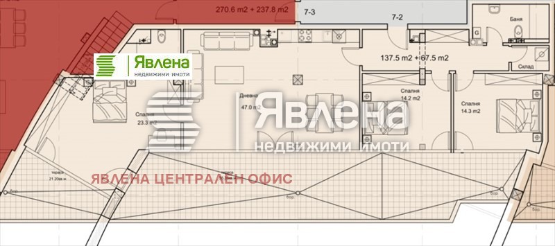 На продаж  3+ кімнати София , Манастирски ливади , 232 кв.м | 73199301 - зображення [3]