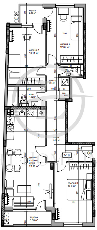 Продава  Многостаен град Пловдив , Кършияка , 135 кв.м | 67981811 - изображение [2]