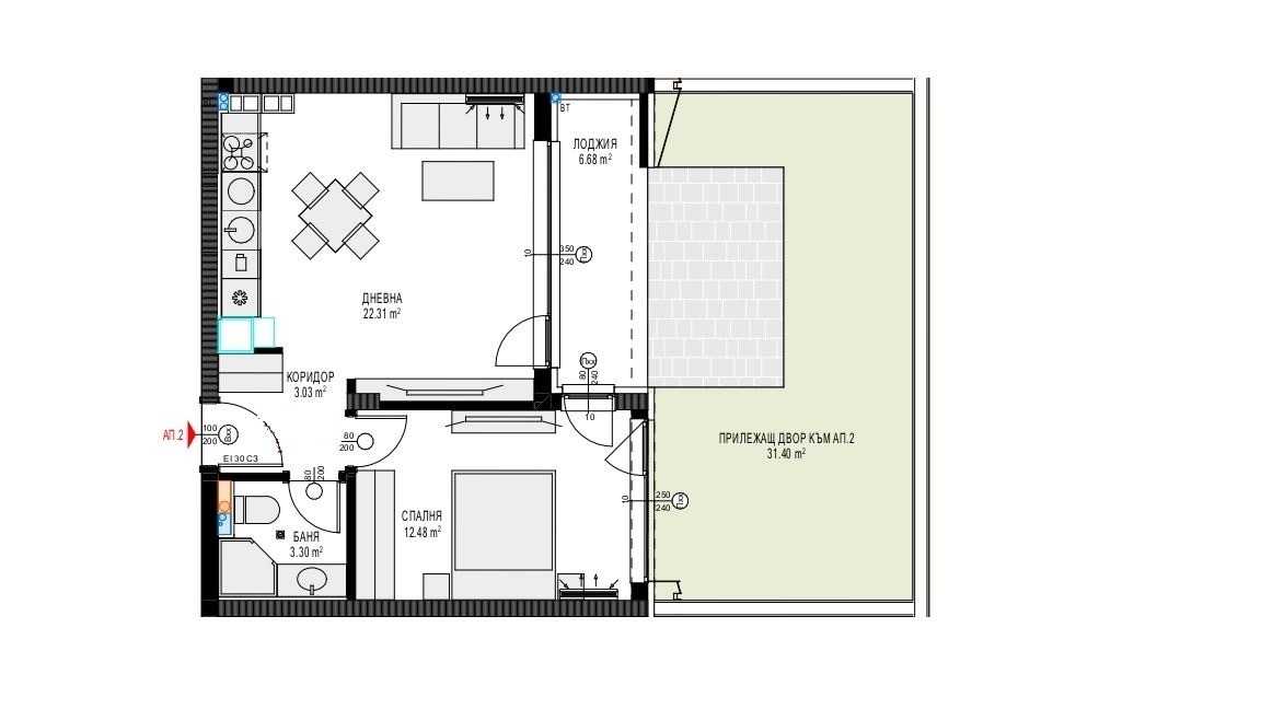 Продава 2-СТАЕН, гр. София, Бъкстон, снимка 2 - Апартаменти - 53870717