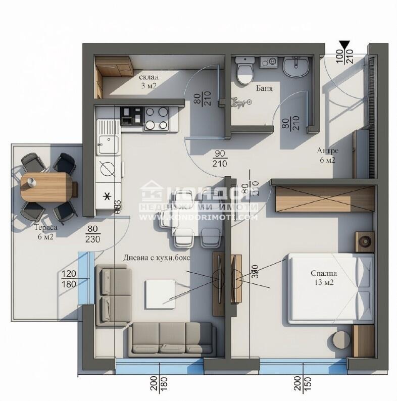 Продава 2-СТАЕН, гр. Пловдив, Беломорски, снимка 3 - Апартаменти - 52037247
