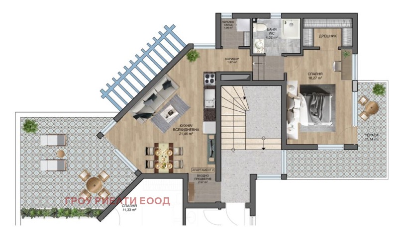 На продаж  1 спальня область Варна , Бяла , 84 кв.м | 36437807 - зображення [2]