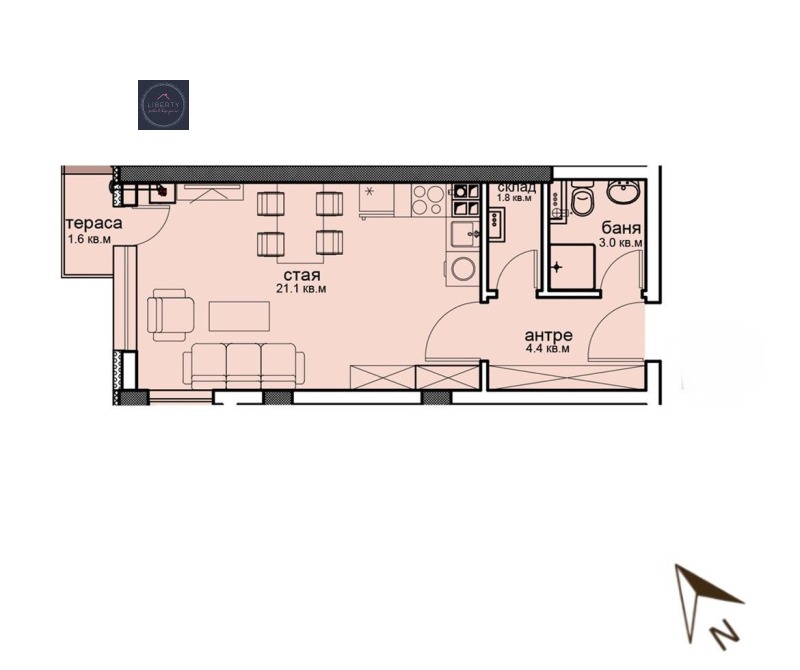 Продава  1-стаен град София , Витоша , 47 кв.м | 14853786 - изображение [2]