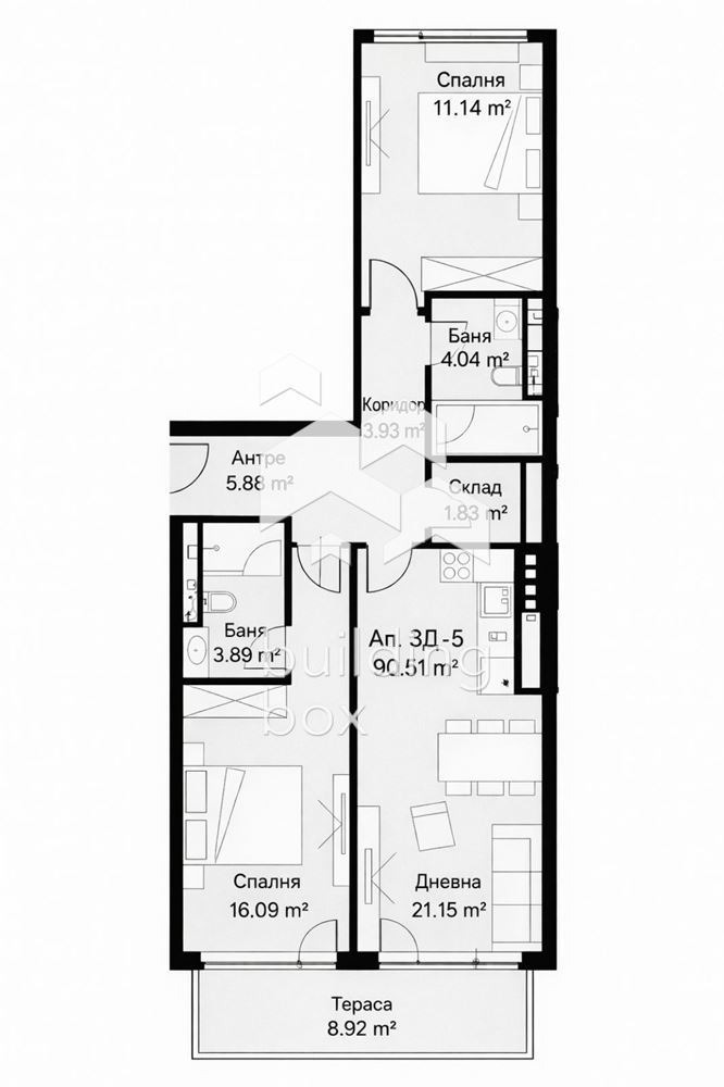 Продава 3-СТАЕН, гр. София, Банишора, снимка 15 - Апартаменти - 54499121