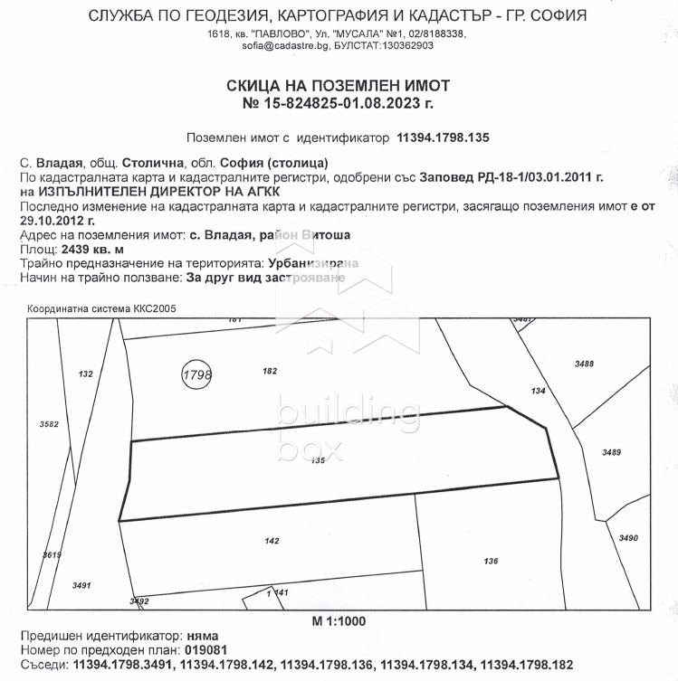 Продава ПАРЦЕЛ, гр. София, с. Владая, снимка 5 - Парцели - 54118834