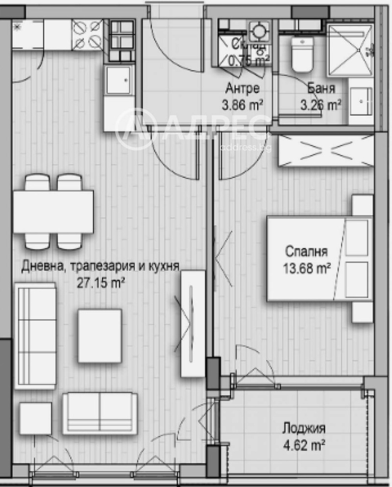 На продаж  1 спальня София , Хладилника , 76 кв.м | 65185946