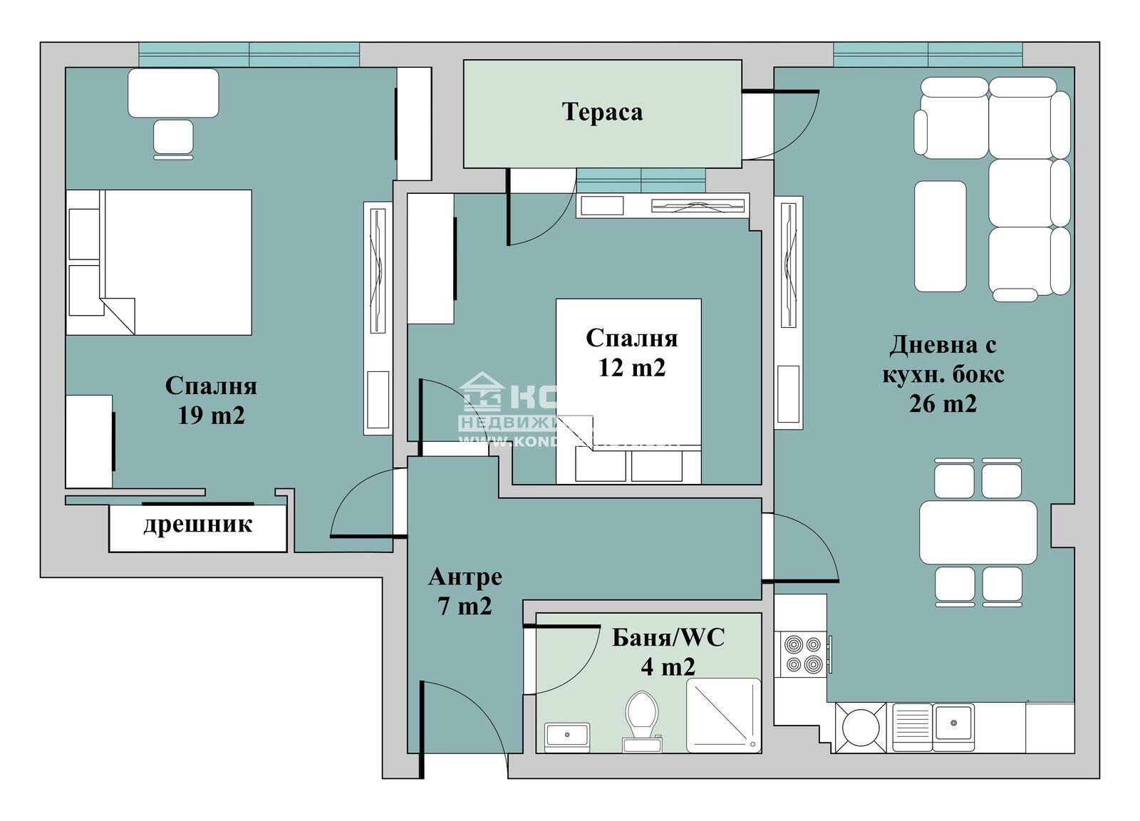 Продава 3-СТАЕН, гр. Пловдив, Тракия, снимка 17 - Апартаменти - 55259033
