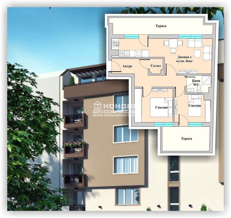 For Sale  2 bedroom Plovdiv , Komatevo , 95 sq.m | 66348627 - image [5]