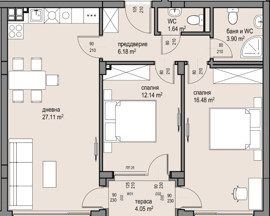 Продава 3-СТАЕН, гр. София, Малинова долина, снимка 9 - Апартаменти - 55128363