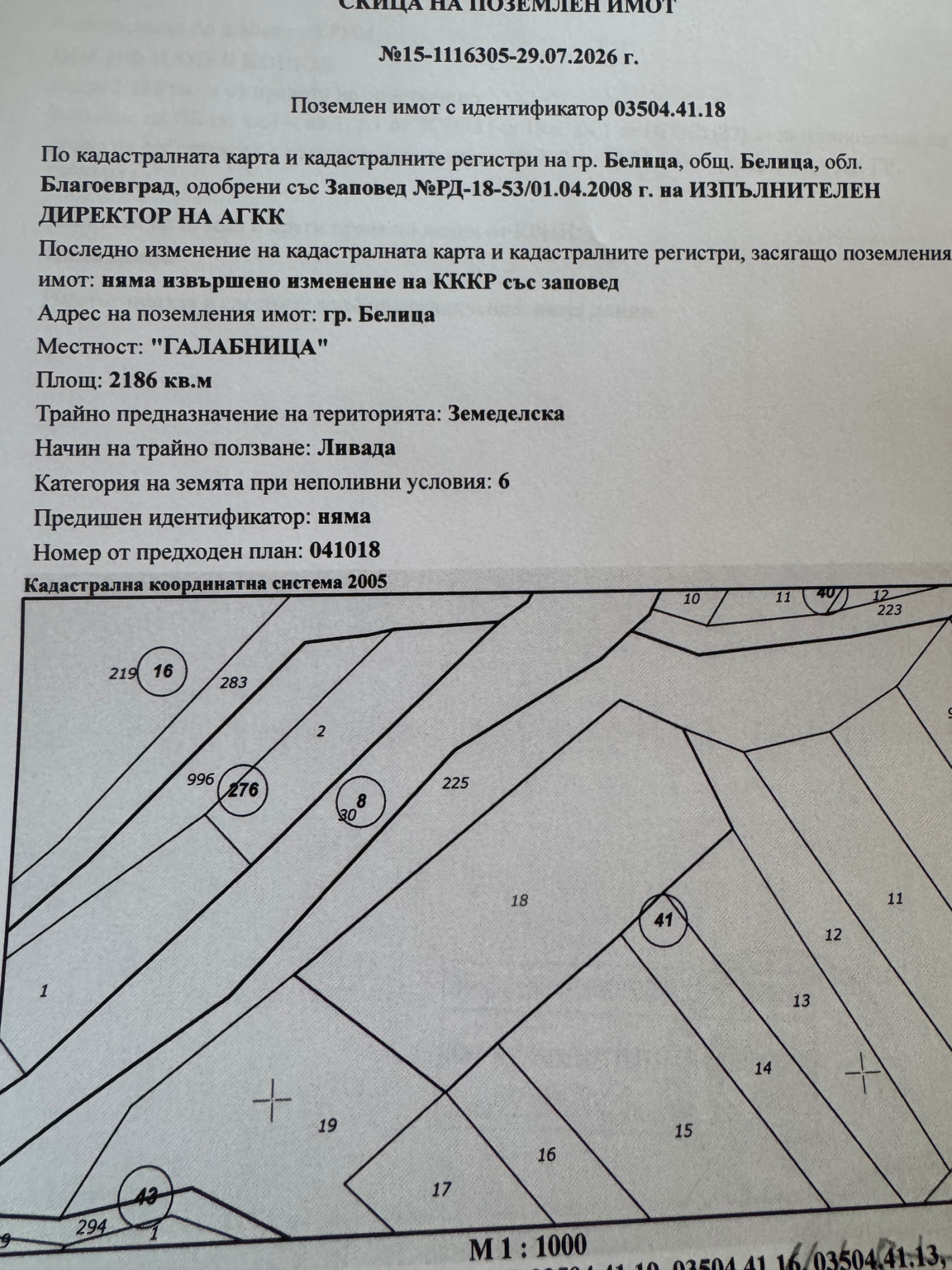 Продава ЗЕМЕДЕЛСКА ЗЕМЯ, гр. Белица, област Благоевград, снимка 4 - Земеделска земя - 55842095