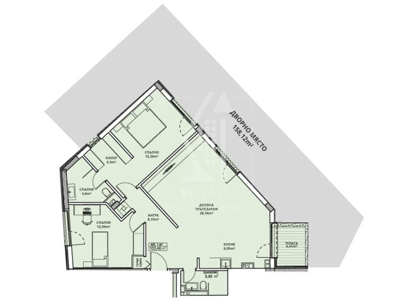 Myytävänä  2 makuuhuonetta Sofia , Pavlovo , 120 neliömetriä | 31267332 - kuva [5]