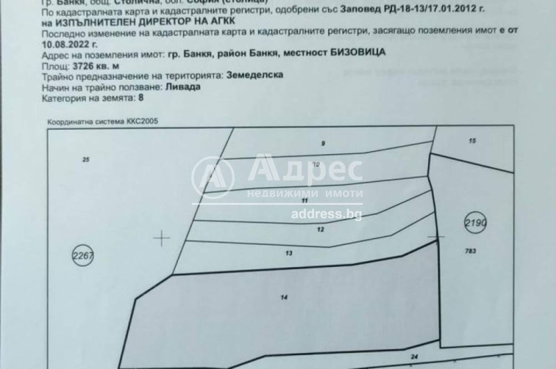 Продава ПАРЦЕЛ, гр. Банкя, област София-град