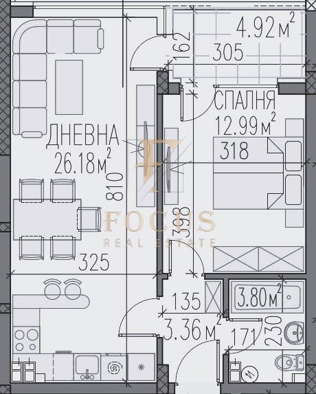 Te koop  1 slaapkamer Plovdiv , Trakija , 72 m² | 72860935 - afbeelding [2]