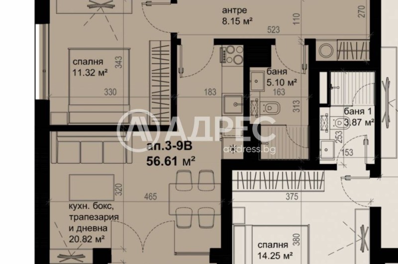Na prodej  1 ložnice Burgas , Izgrev , 66 m2 | 28201529
