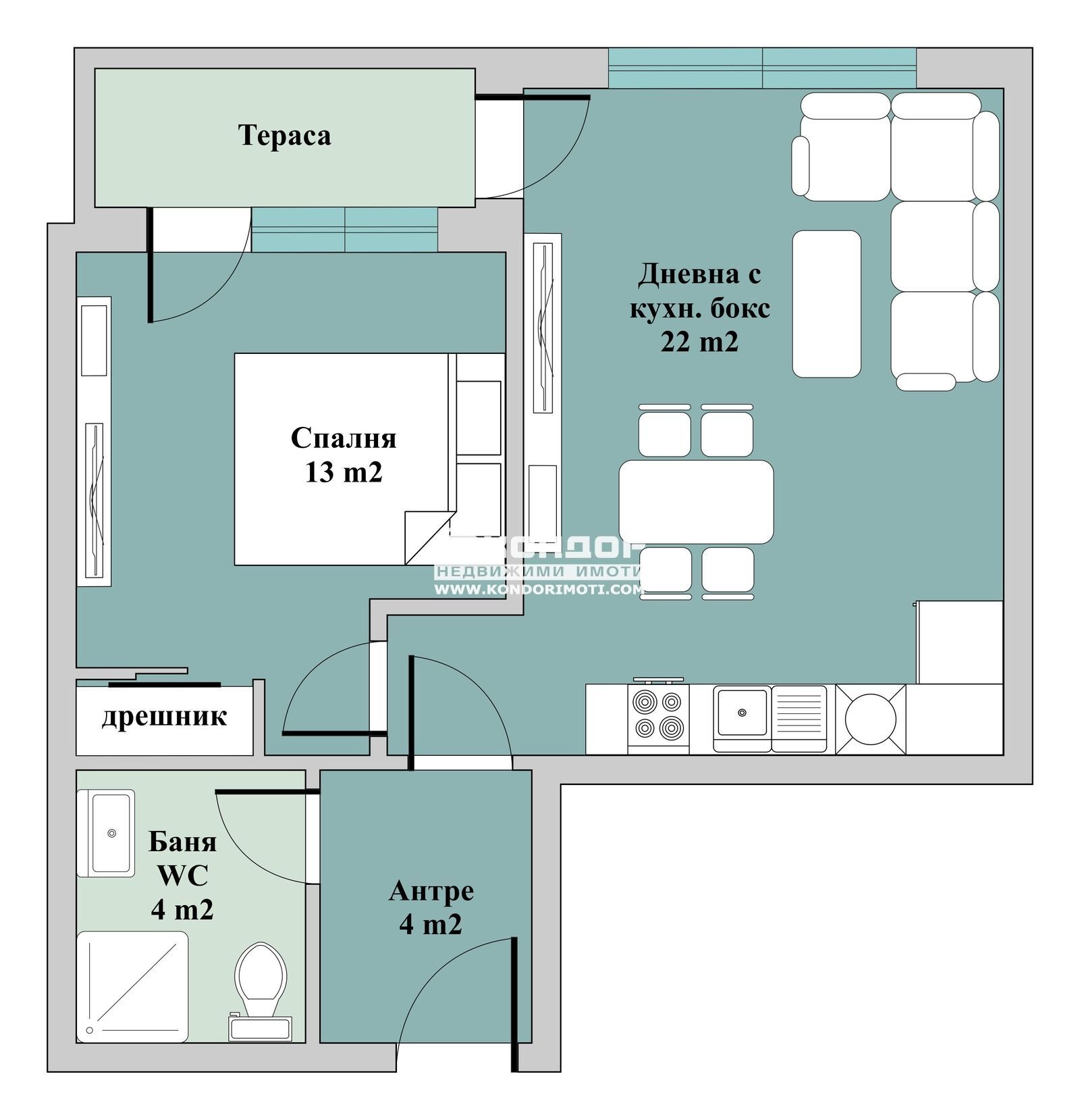 Продава 2-СТАЕН, гр. Пловдив, Тракия, снимка 2 - Апартаменти - 49955856