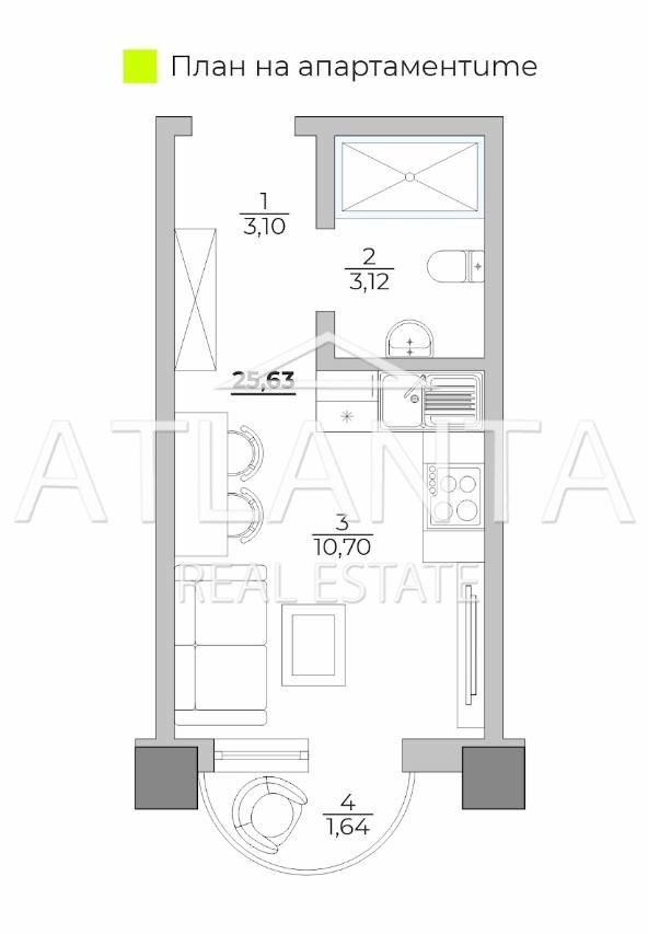 Til salgs  Studio Varna , m-t Alen mak , 26 kvm | 34928079 - bilde [2]