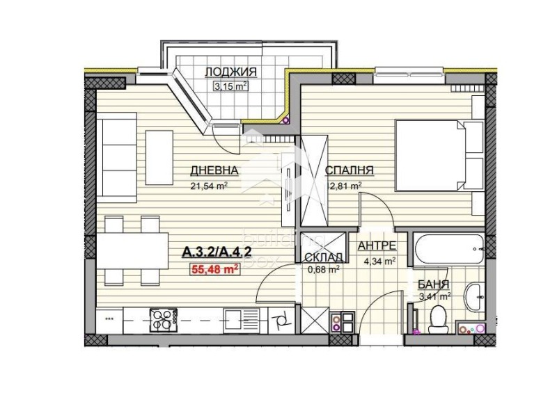 Zu verkaufen  1 Schlafzimmer Sofia , Krasno selo , 66 qm | 19550855 - Bild [9]