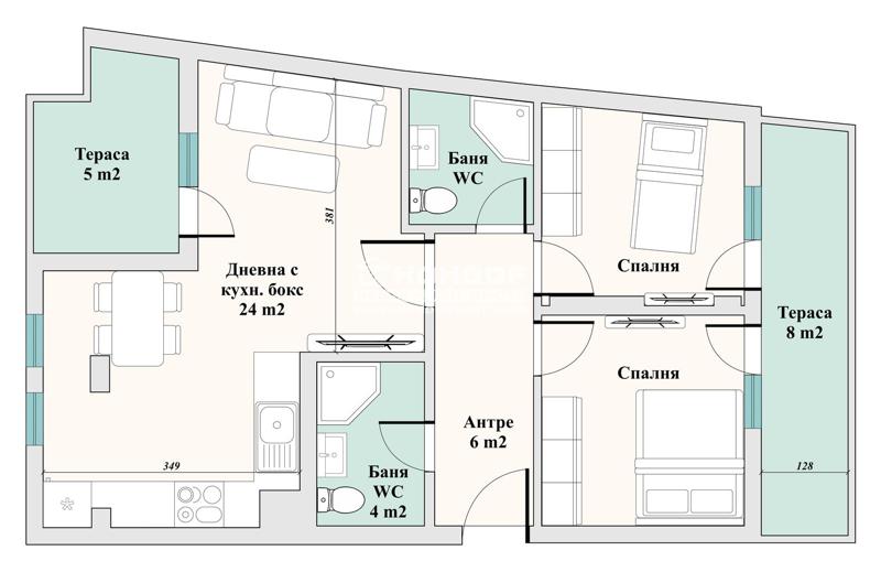 Na sprzedaż  2 sypialnie Plowdiw , Karszijaka , 93 mkw | 29016635 - obraz [2]