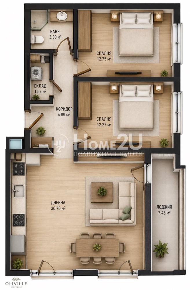 Продава 3-СТАЕН, гр. София, Бъкстон, снимка 2 - Апартаменти - 55538042