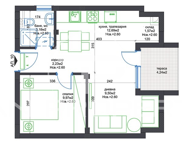 Продава 2-СТАЕН, гр. Созопол, област Бургас, снимка 6 - Aпартаменти - 47228435