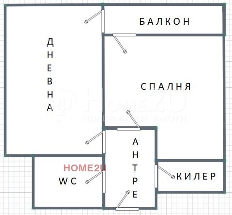 Til salgs  1 soverom Varna , Vinitsa , 60 kvm | 22610397 - bilde [6]
