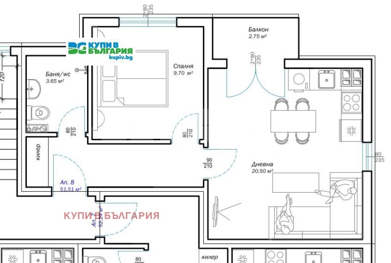 Продава 2-СТАЕН, гр. Варна, Възраждане 3, снимка 7 - Aпартаменти - 49073015