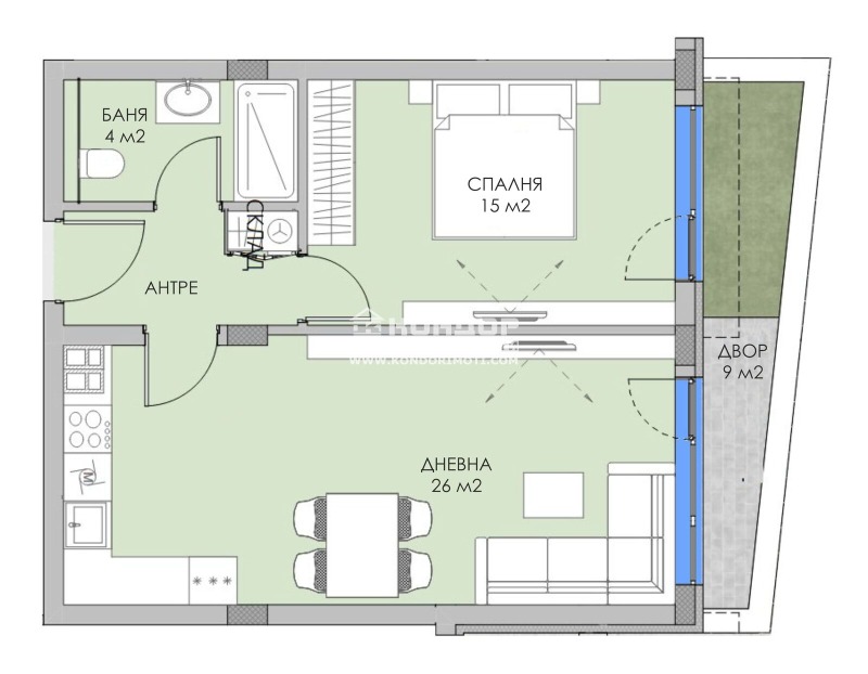 Na prodej  1 ložnice Plovdiv , Ostromila , 75 m2 | 96396099 - obraz [4]