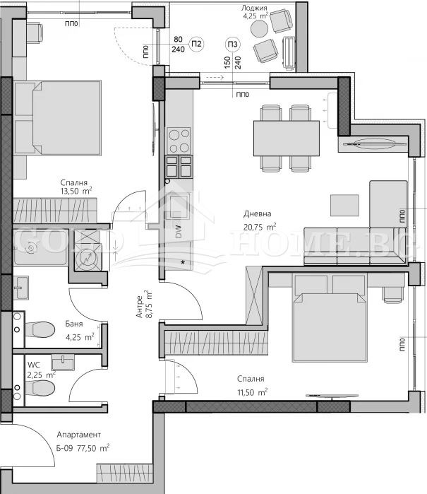 Продава 3-СТАЕН, гр. Пловдив, Христо Смирненски, снимка 2 - Апартаменти - 52391197